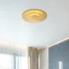 Heda LED-loftslampe, Ø 35 cm, guldfarvet, metal