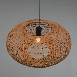 Hedda hængelampe af sisal og metal