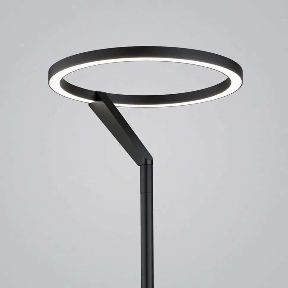 Helestra Elara LED-gulvlampe down kan dæmpes sort