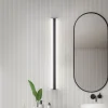 Helestra LED-spejllampe LOOM, længde 120 cm, sort, IP44