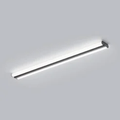 Helestra LED-spejllampe LOOM, længde 90 cm, sort, IP44