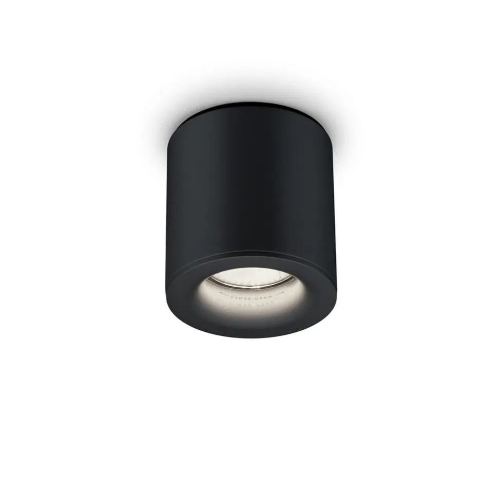 Helestra Lot udendørs loftlampe, IP65, sort