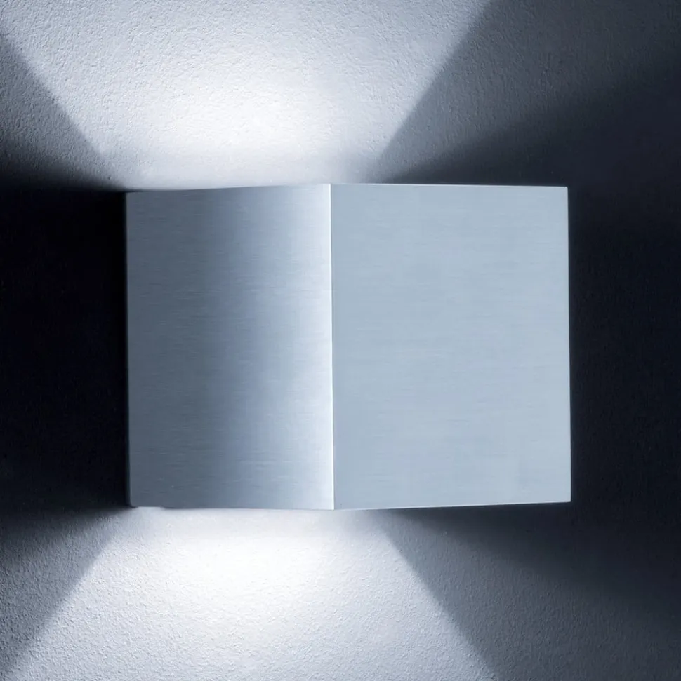 Helestra Siri væglampe up/down, mat aluminium