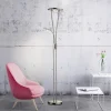 Helia LED-gulvlampe med læselampe, stål