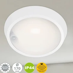Helsinki udendørs LED-væglampe, sensor, IP44, hvid