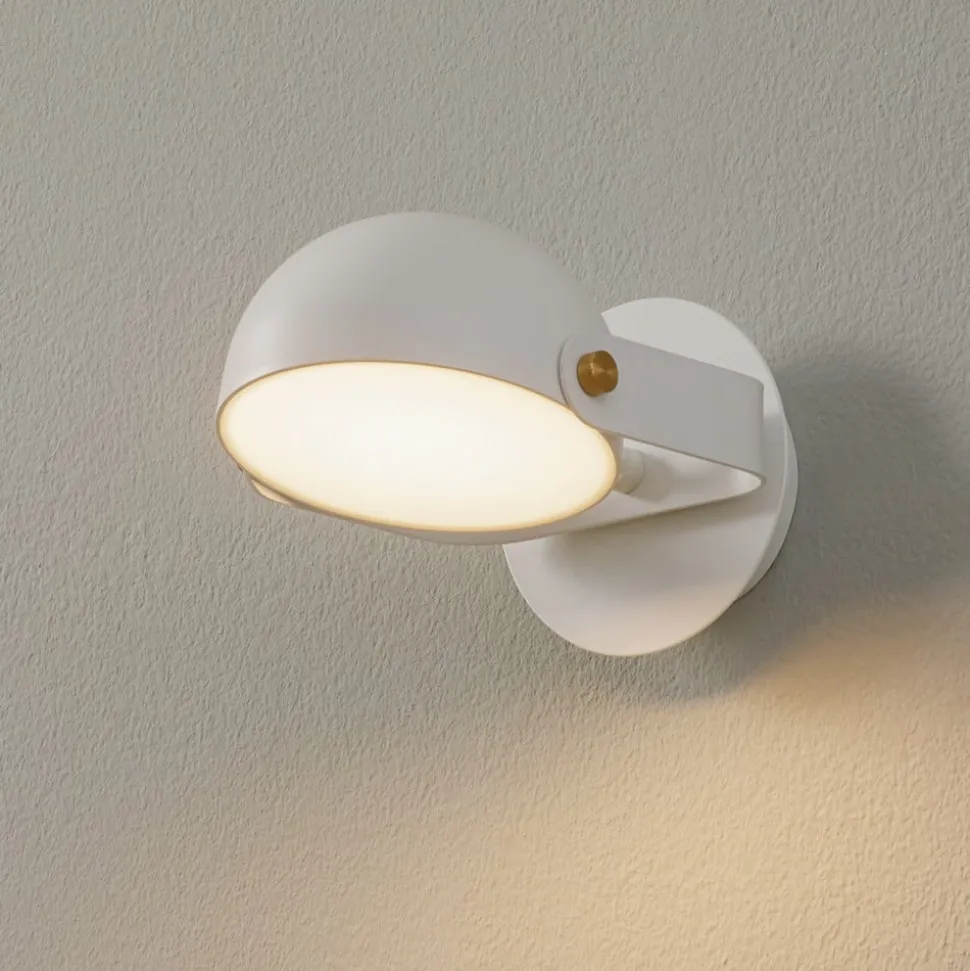 Hemi LED-væglampe, drejelig skærm, hvid
