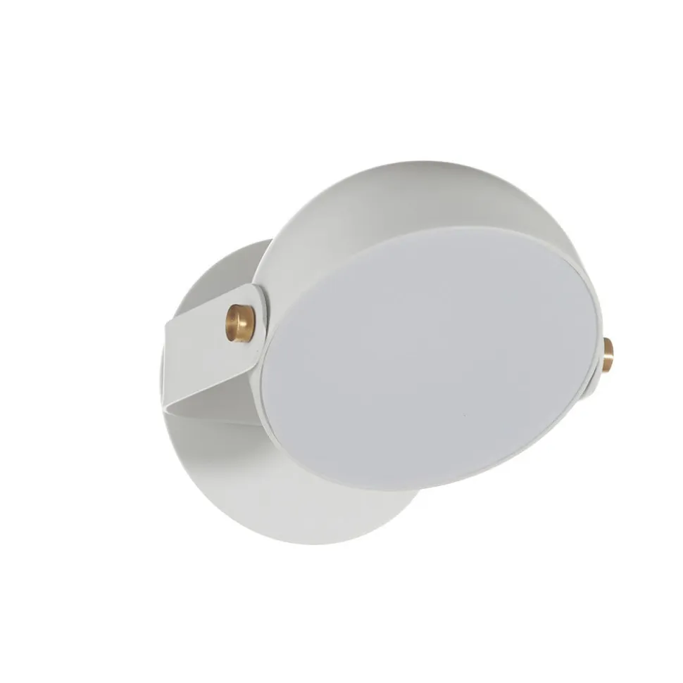 Hemi LED-væglampe, drejelig skærm, hvid
