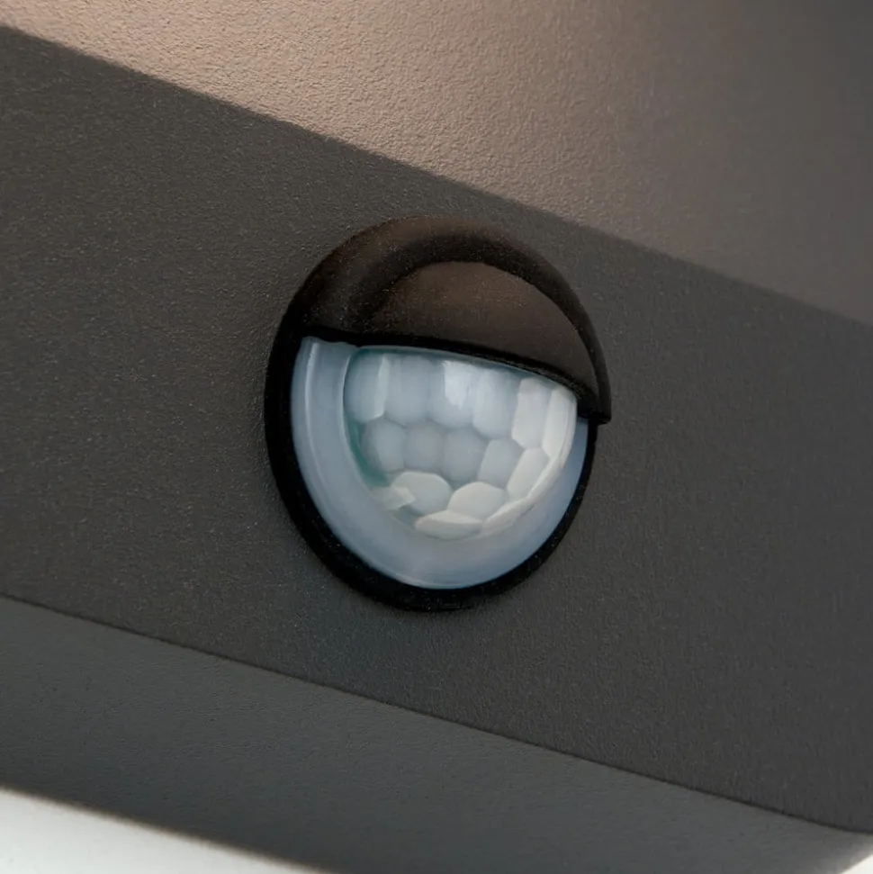 Hendryk LED-væglampe, udendørs med sensor, sort