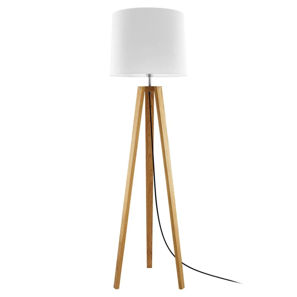 HerzBlut Anni gulvlampe, knasteg oliebeh./hvid
