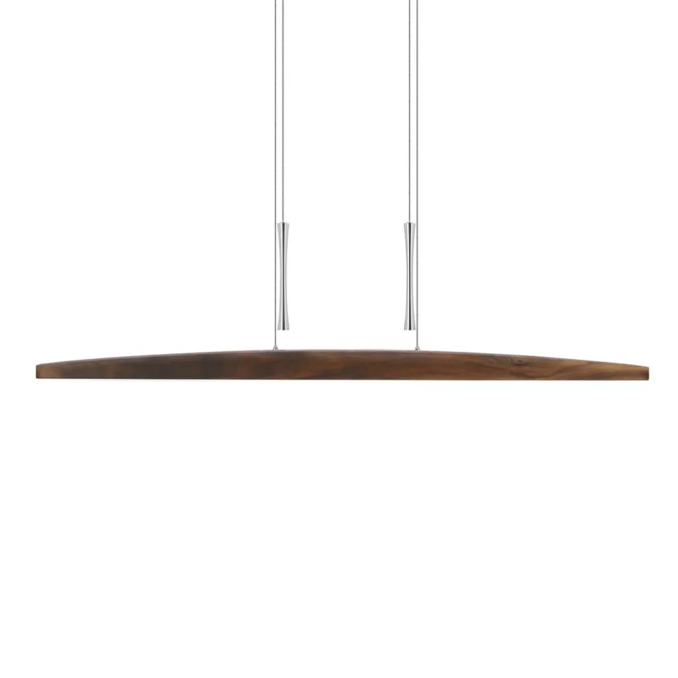 HerzBlut Arco LED-hængelampe i olieret valnød 130 cm