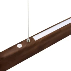HerzBlut Arco LED-hængelampe i olieret valnød 130 cm