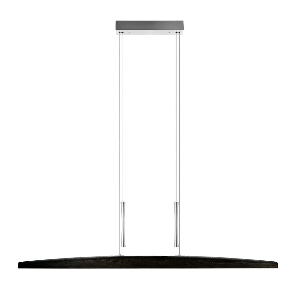 HerzBlut Arco LED-hængelampe ask eg trækul 130cm