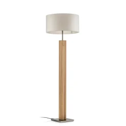 HerzBlut Dana gulvlampe, natur eg, hvid