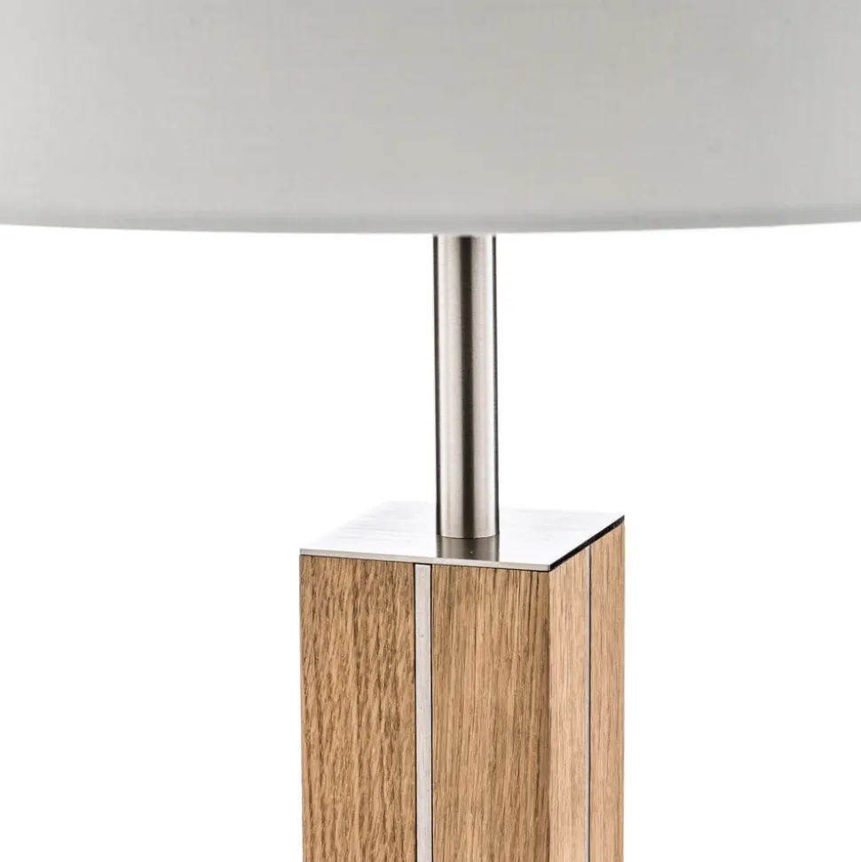 HerzBlut Dana gulvlampe, natur eg, hvid