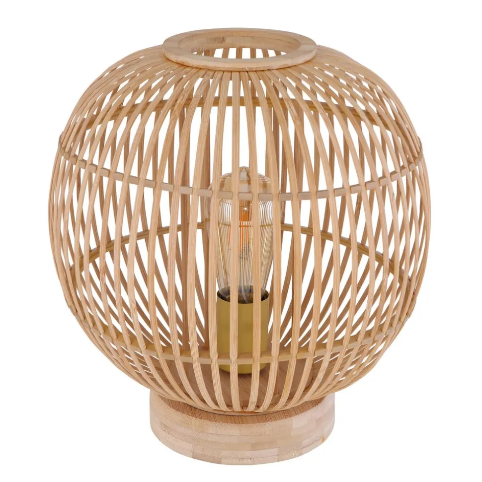 Hildegard bordlampe af bambus, Ø 30 cm