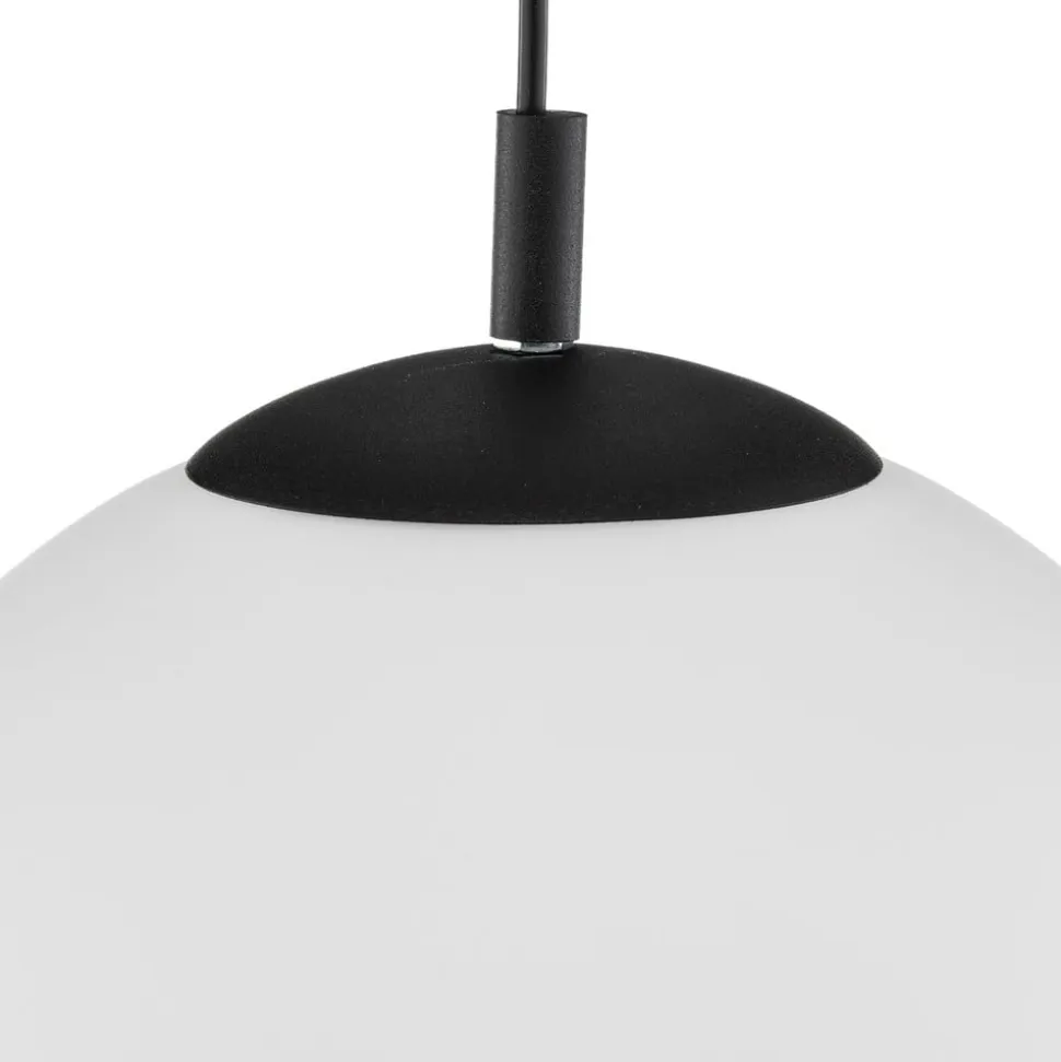 Hængelampe 562, mat glas, kappe/baldakin sort
