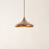 Hængelampe Barek 11545, messing brun, metal, Ø 34 cm