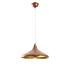 Hængelampe Barek 11545, messing brun, metal, Ø 34 cm