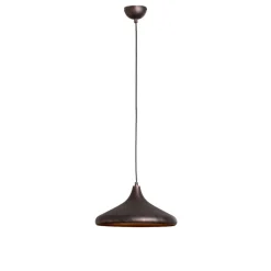 Hængelampe Barek, sort/guld, Ø 34 cm, metal, E27