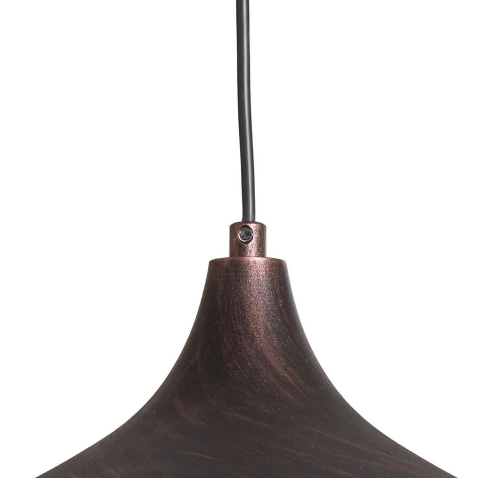 Hængelampe Barek, sort/guld, Ø 34 cm, metal, E27