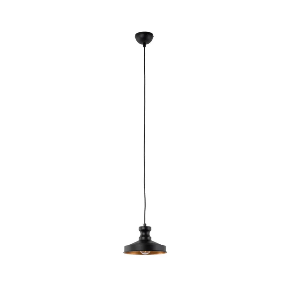 Hængelampe Berceste, sort, metal, Ø 22 cm, E27