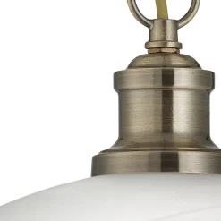 Hængelampe Bistro af glas i glimtende guld