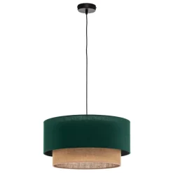 Hængelampe Boho Ø 45 cm 1 lyskilde grøn/jute