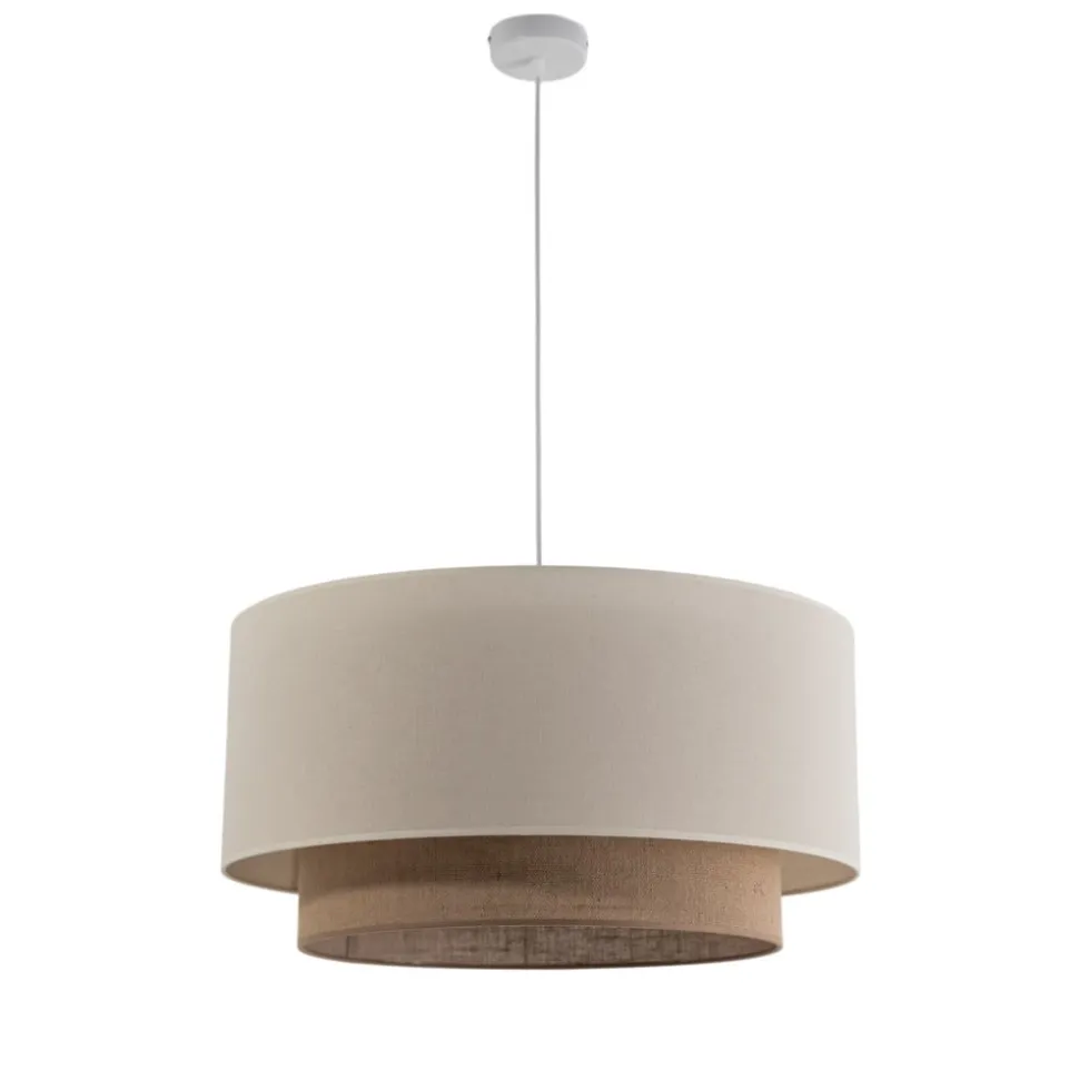 Hængelampe Boho, Ø 60 cm 1 lyskilde ecru/jute brun