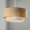 Hængelampe Boho jute naturbrun Ø45cm 1 lyskilde
