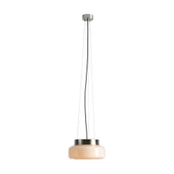 Hængelampe BonBon, creme, Ø 25 cm, glas