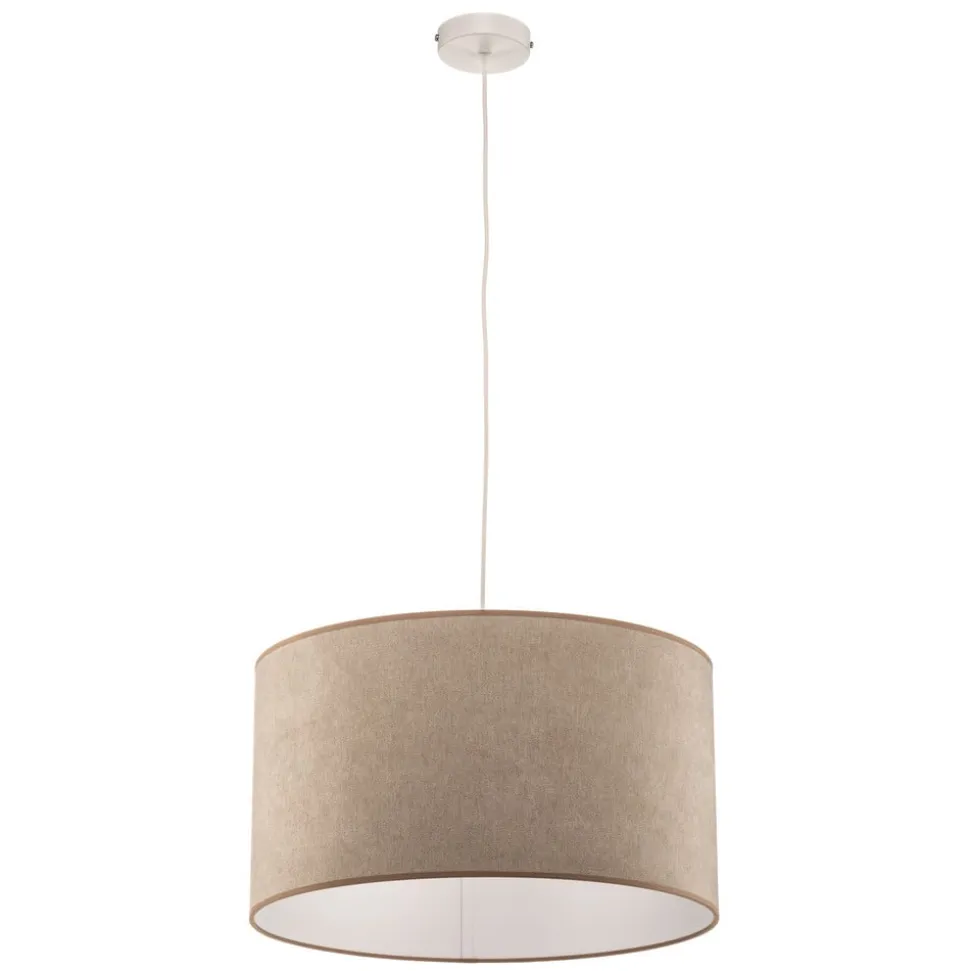 Hængelampe Bristol, vævet mønster, beige