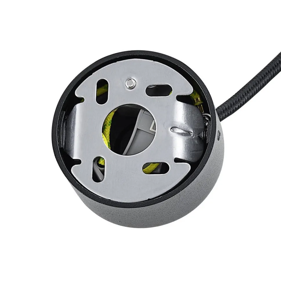 Hængelampe CAN, sort, højde 15 cm, Ø 6 cm, metal, GU10