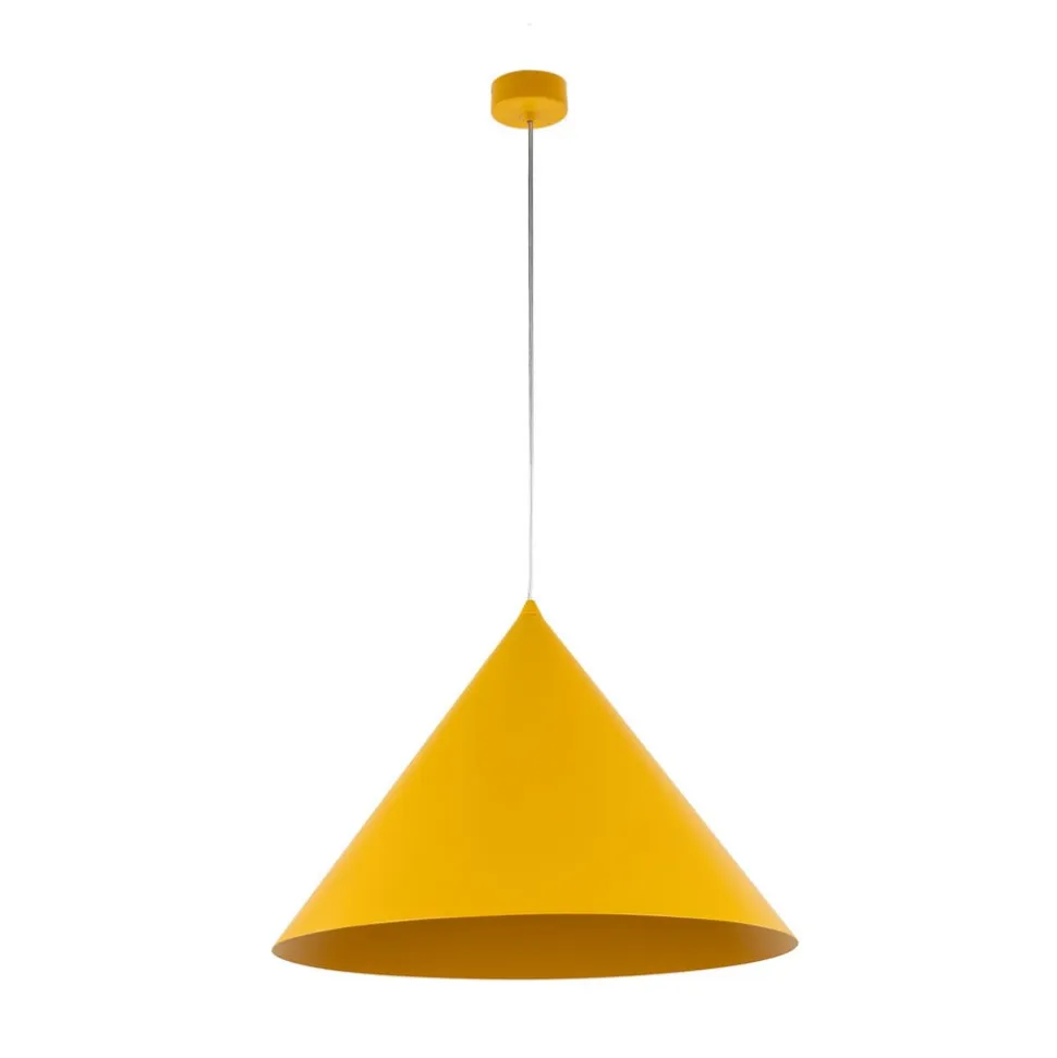 Hængelampe Cono, 1 lyskilde, Ø 50 cm, gul, E27