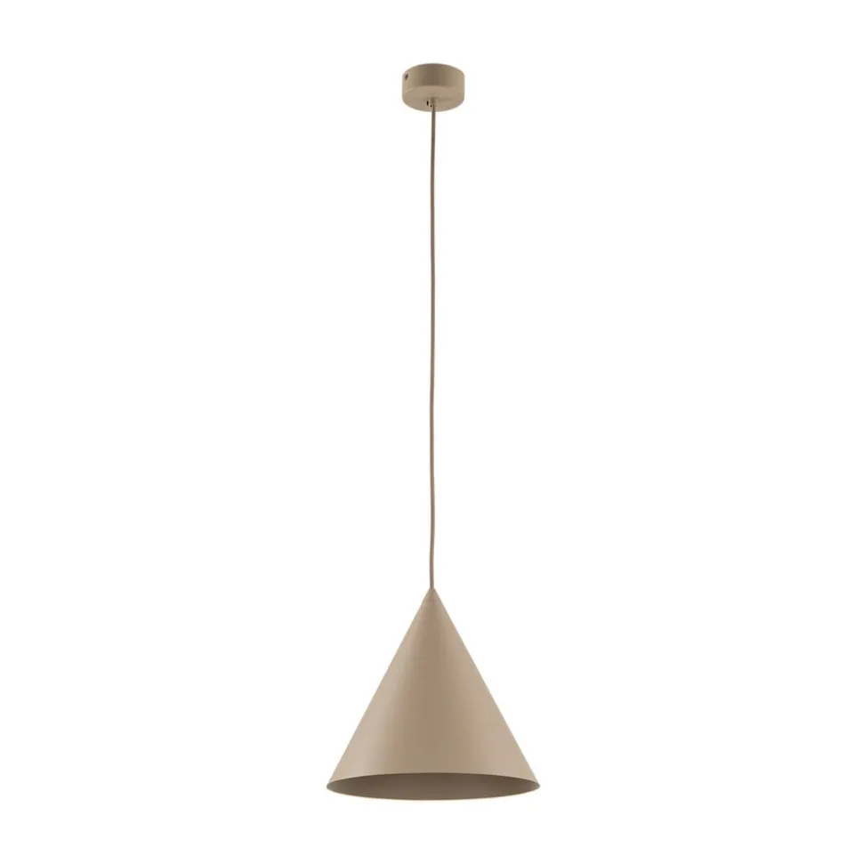 Hængelampe Cono, 1 lyskilde, Ø 25 cm, sand, E27