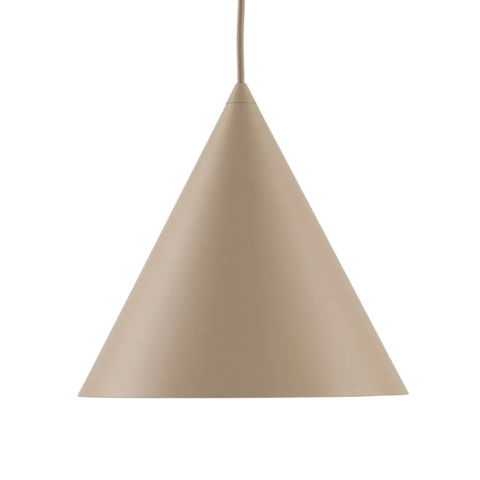 Hængelampe Cono, 1 lyskilde, Ø 25 cm, sand, E27