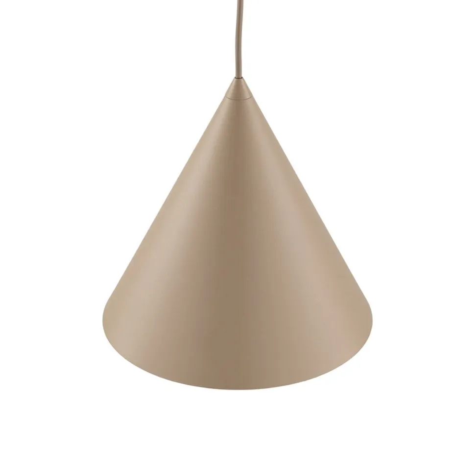 Hængelampe Cono, 1 lyskilde, Ø 25 cm, sand, E27