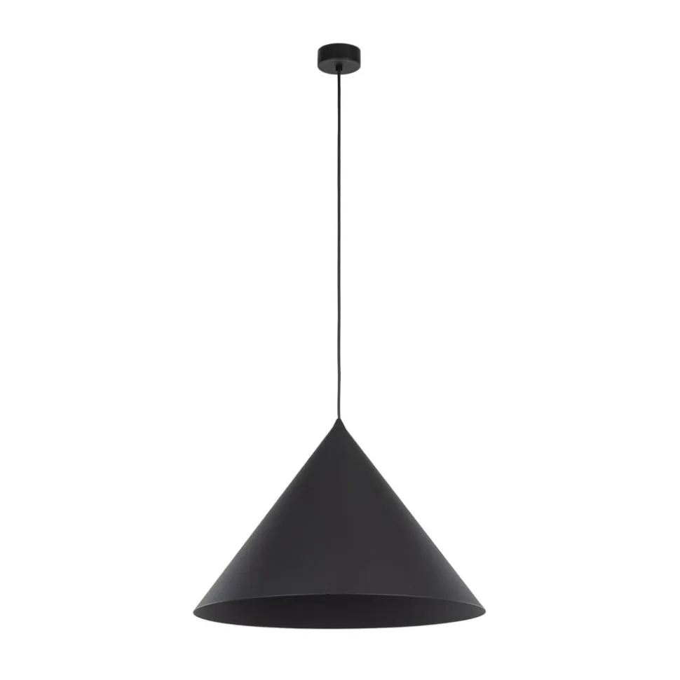 Hængelampe Cono, 1 lyskilde, Ø 50 cm, sort, E27