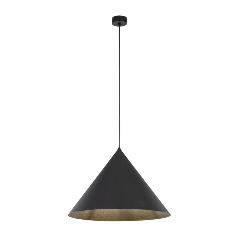 Hængelampe Cono, 1 lyskilde, Ø 50 cm, sort, E27