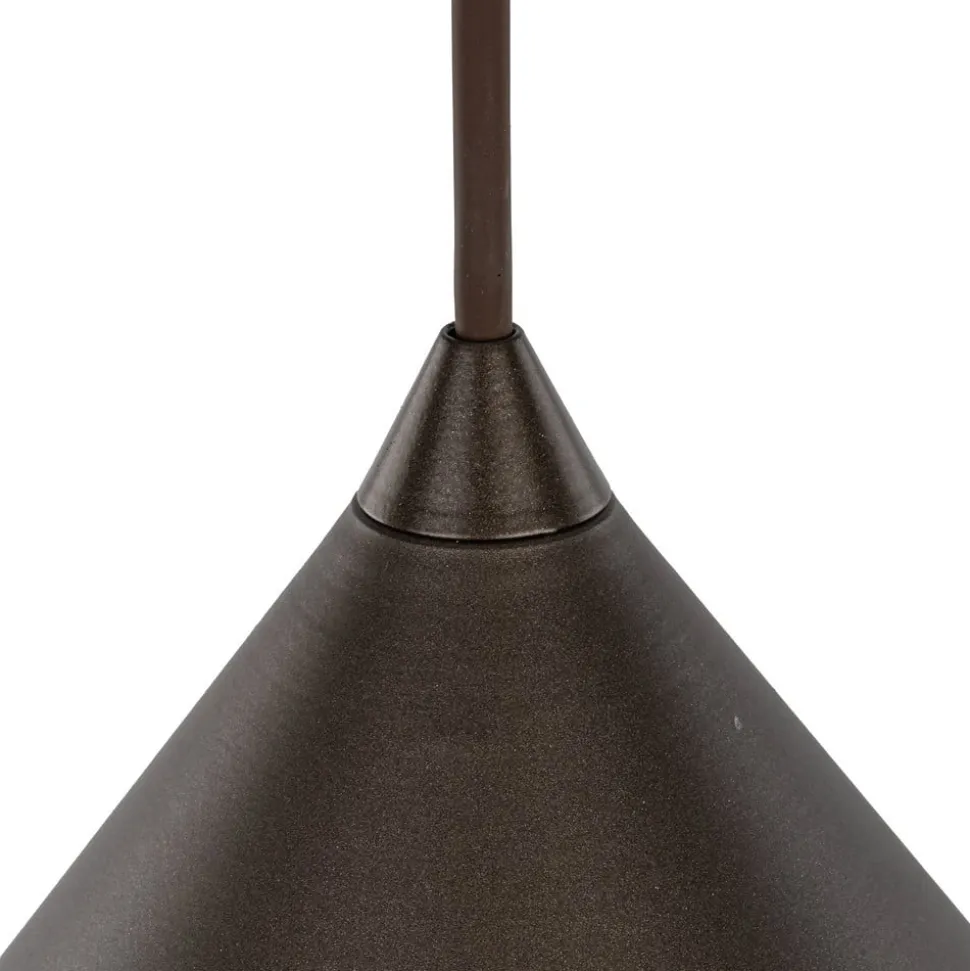 Hængelampe Cono, 1 lyskilde, Ø 50 cm, brun, E27