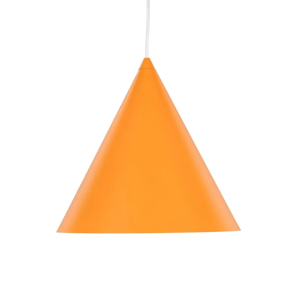 Hængelampe Cono, 1 lyskilde, Ø 25 cm, orange, E27