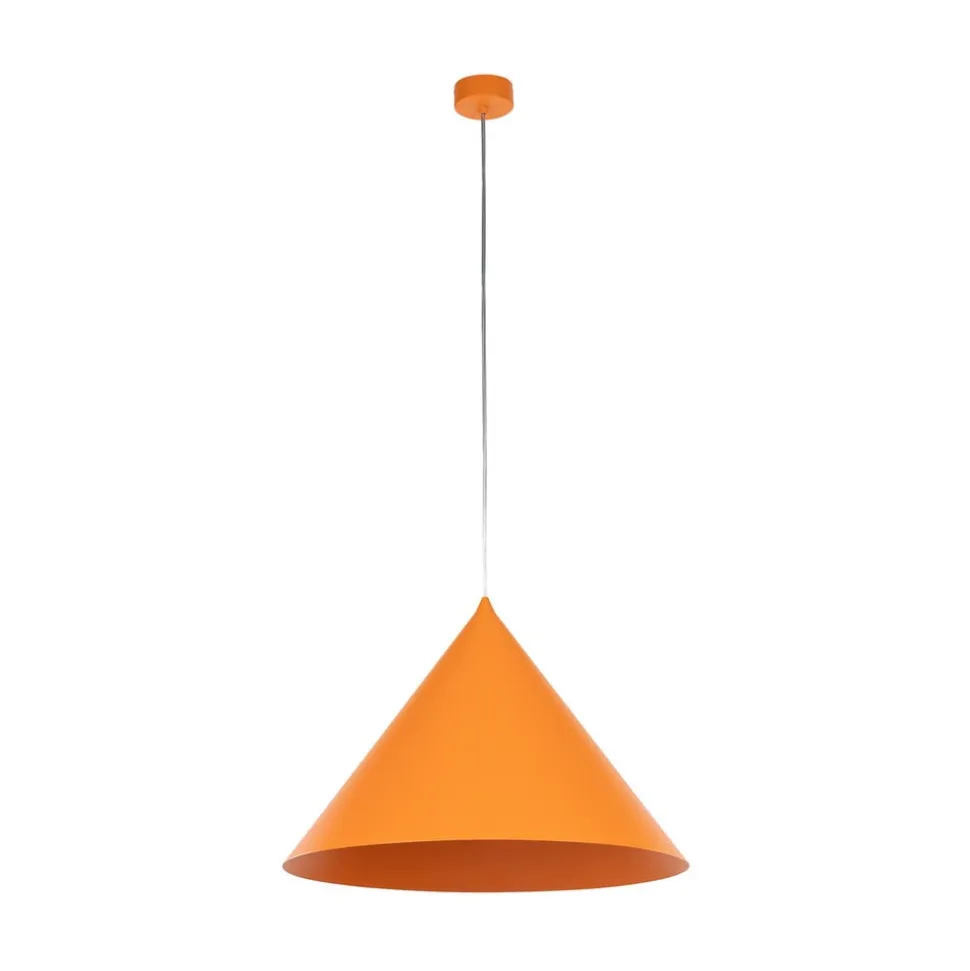 Hængelampe Cono, 1 lyskilde, Ø 50 cm, orange, E27