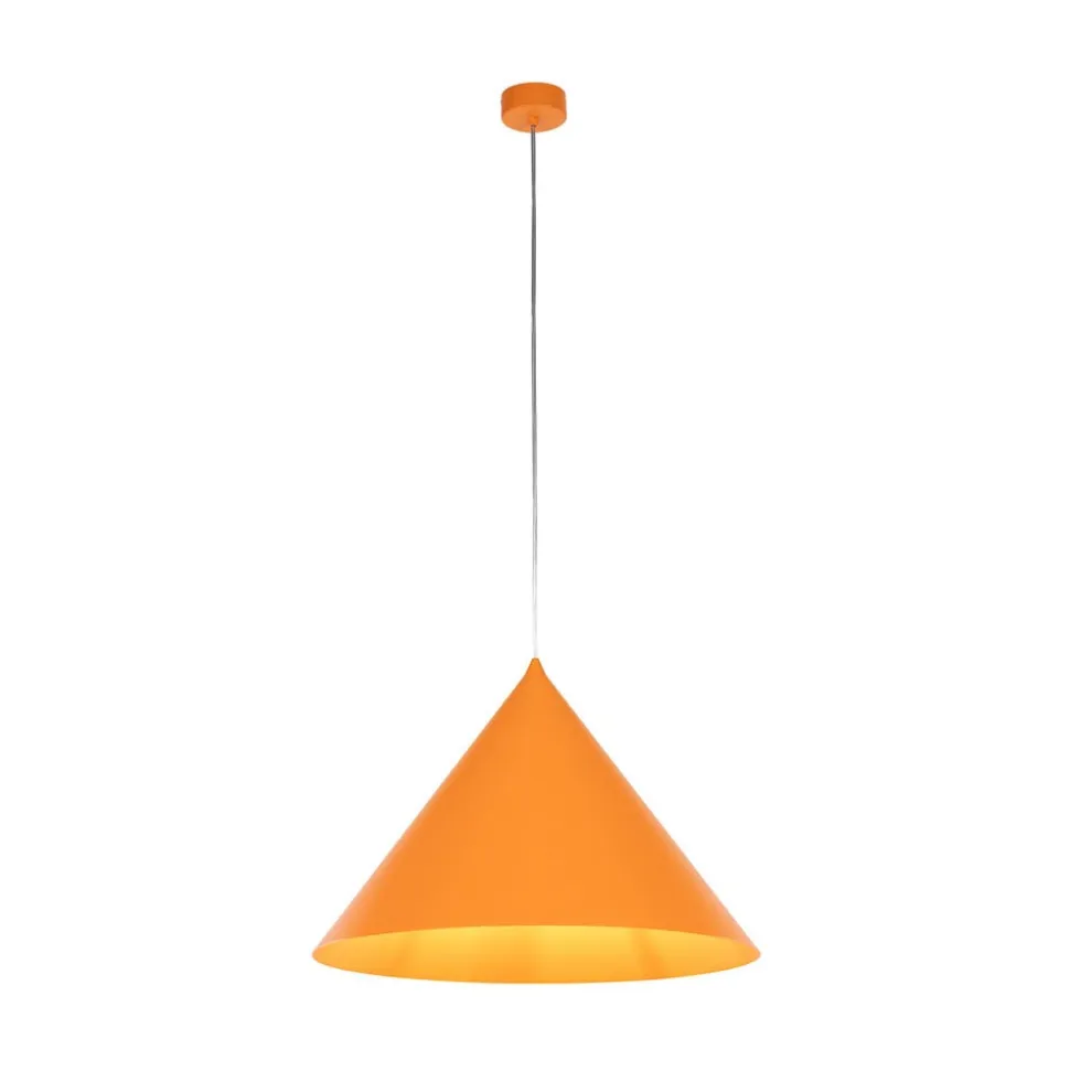 Hængelampe Cono, 1 lyskilde, Ø 50 cm, orange, E27