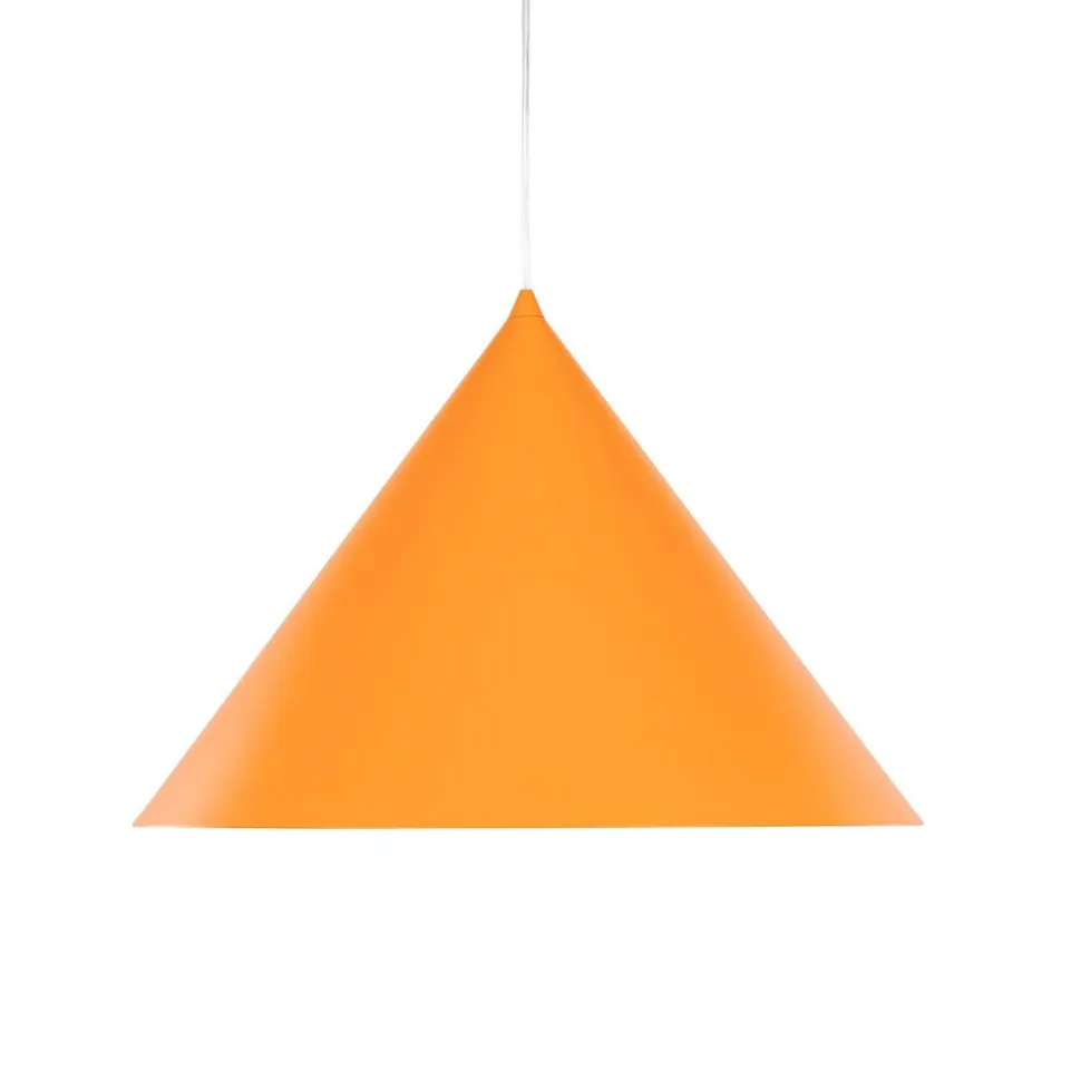 Hængelampe Cono, 1 lyskilde, Ø 50 cm, orange, E27
