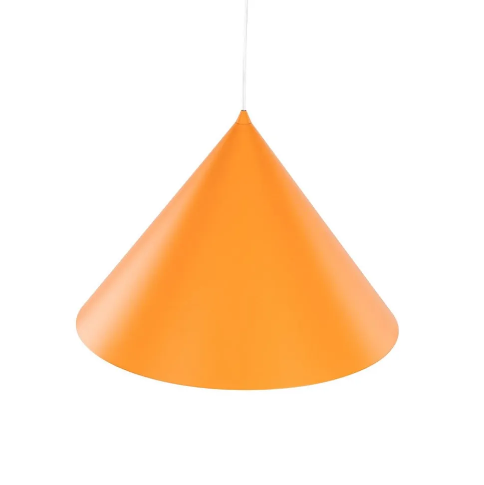 Hængelampe Cono, 1 lyskilde, Ø 50 cm, orange, E27