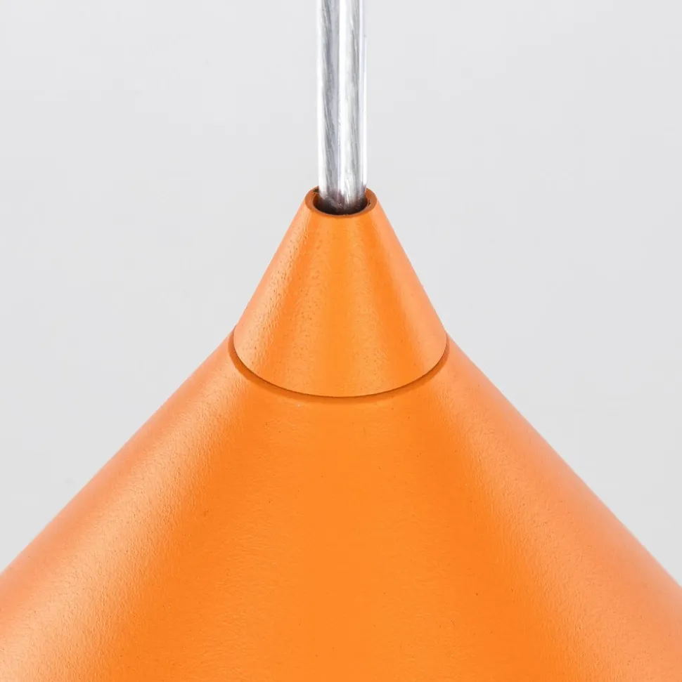 Hængelampe Cono, 1 lyskilde, Ø 50 cm, orange, E27