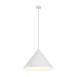 Hængelampe Cono, 1 lyskilde, Ø 50 cm, hvid, E27