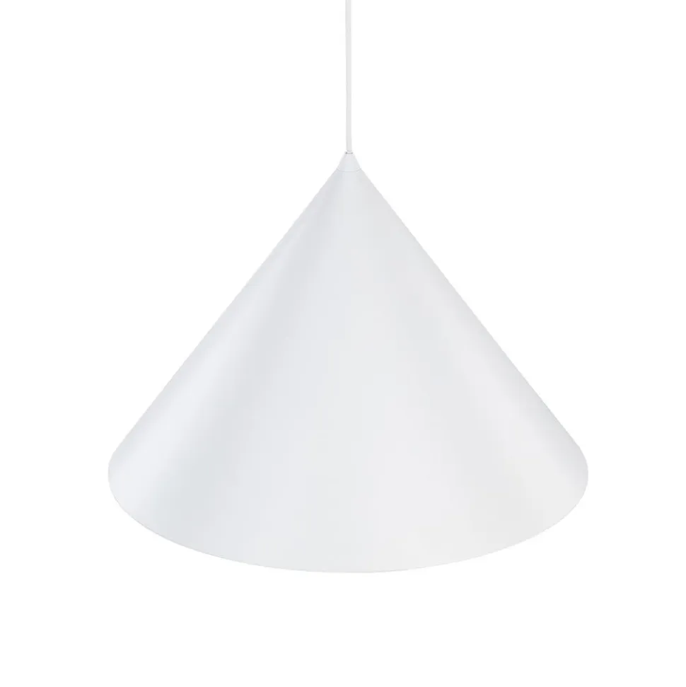 Hængelampe Cono, 1 lyskilde, Ø 50 cm, hvid, E27