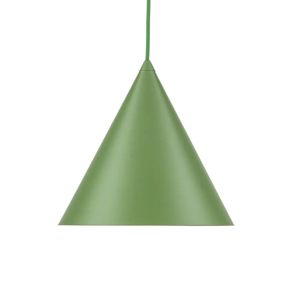 Hængelampe Cono, 1 lyskilde, Ø 25 cm, grøn, E27
