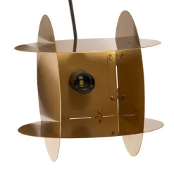 Hængelampe Corner, guldfarvet, 25 x 25 cm, metal, E27