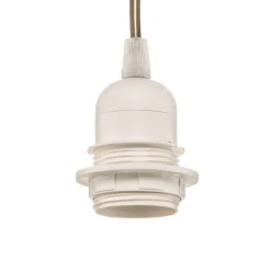 Hængelampe Devon, brun/beige/ecru/guld Ø45cm